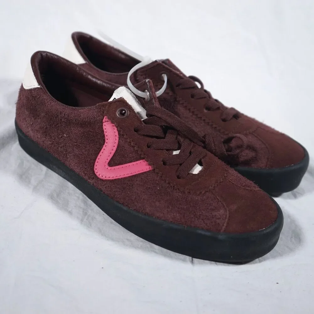 Vans Sport Low POP Brown Pink Burgundy Sneakers Men's 6 New With Imperfections